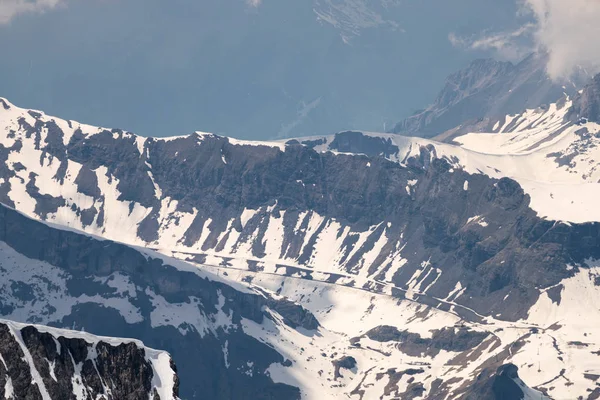 Espetacular Vista Montanha Jungfrau Quatro Mil Metros Picos Nos Alpes — Fotografia de Stock