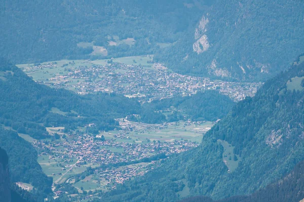 Velkolepý Pohled Mittelland Vosges Vrcholu Evropy Sfinga Observatoř 454 Švýcarsko — Stock fotografie