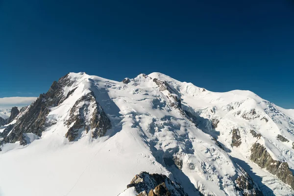 Mont Blanc Highest Mountain Alps Highest Europe Panorama Aiguille Verte — Stock Photo, Image