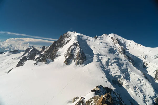 Mont Blanc Det Högsta Berget Alperna Och Högsta Europa Vackra — Stockfoto