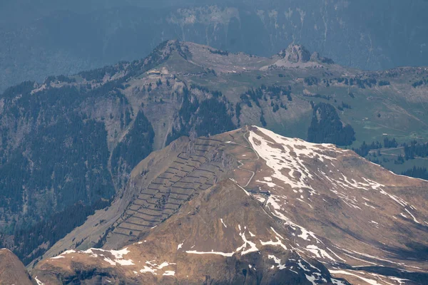 위쪽의 스핑크스 전망대 454 스위스에서에서 주까지 미텔란트가의 — 스톡 사진