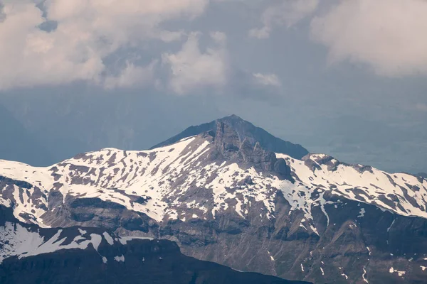 Spectaculair Uitzicht Berg Jungfrau Toppen Van Vierduizend Meter Berner Alpen — Stockfoto