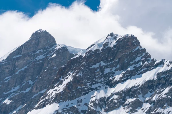 Espectacular Vista Montaña Jungfrau Los Cuatro Mil Metros Picos Los — Foto de Stock
