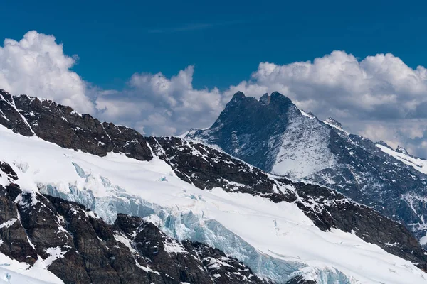 Vue Spectaculaire Sur Montagne Jungfrau Les Quatre Mille Mètres Sommets — Photo