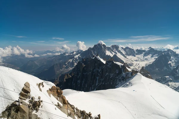 Mont Blanc Nejvyšší Hora Alpách Nejvyšší Evropě Nádherné Panorama Evropské — Stock fotografie