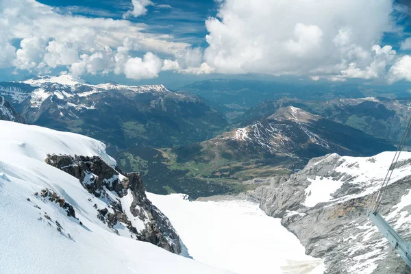 Spectacular View Mountain Jungfrau Four Thousand Meter Peaks Bernese Alps — Stock Photo, Image