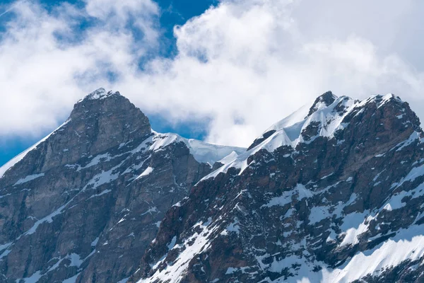 Vue Spectaculaire Sur Montagne Jungfrau Les Quatre Mille Mètres Sommets — Photo