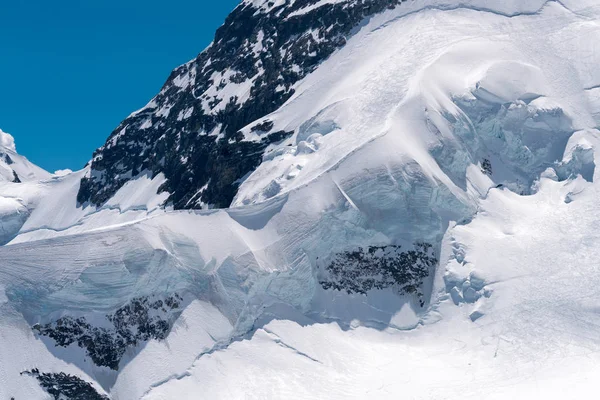 Espectacular Vista Del Glaciar Aletsch Bordeado Por Picos Cuatro Mil — Foto de Stock