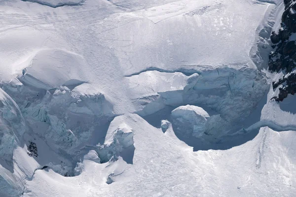 Spektakuläre Aussicht Auf Den Aletschgletscher Gesäumt Von Viertausendern Den Bernischen — Stockfoto