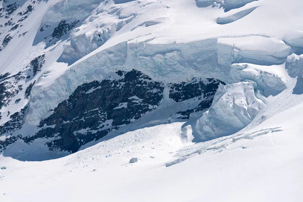 Espectacular Vista Del Glaciar Aletsch Bordeado Por Picos Cuatro Mil — Foto de Stock