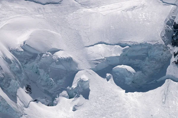 Vue Spectaculaire Sur Glacier Aletsch Bordé Par Quatre Mille Mètres — Photo