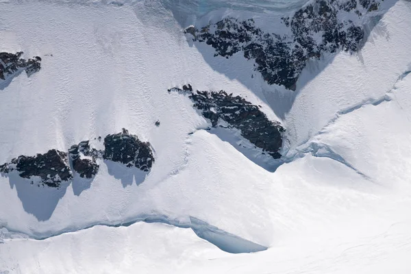 Espectacular Vista Del Glaciar Aletsch Bordeado Por Picos Cuatro Mil — Foto de Stock