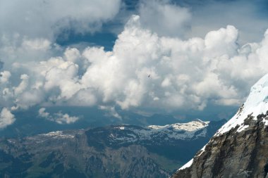  Aiguille du Midi 'den Chamonix Vadisi - Mont Blanc Dağı, Haute-Savoie, Fransa