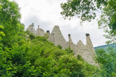 Muhteşem görünümünü Pyramides d'Euseigne İsviçre Alpleri'nde, Valais, İsviçre