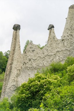 Muhteşem görünümünü Pyramides d'Euseigne İsviçre Alpleri'nde, Valais, İsviçre