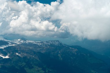  Aiguille du Midi 'den Chamonix Vadisi - Mont Blanc Dağı, Haute-Savoie, Fransa