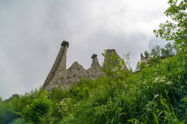 Muhteşem görünümünü Pyramides d'Euseigne İsviçre Alpleri'nde, Valais, İsviçre