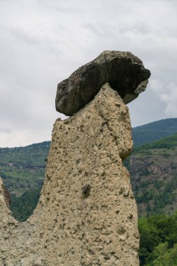 Muhteşem görünümünü Pyramides d'Euseigne İsviçre Alpleri'nde, Valais, İsviçre