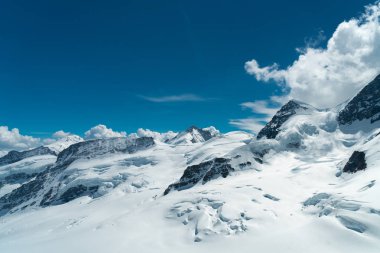  şanlı Mont Blanc - Alpler en yüksek Dağı ve Avrupa, Haute-Savoie, Fransa'nın en yüksek