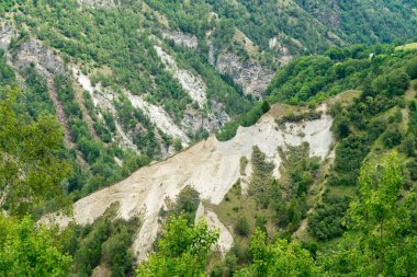 Muhteşem görünümünü Pyramides d'Euseigne İsviçre Alpleri'nde, Valais, İsviçre