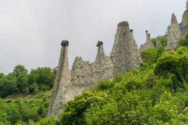 Muhteşem görünümünü Pyramides d'Euseigne İsviçre Alpleri'nde, Valais, İsviçre