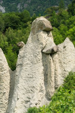 Muhteşem görünümünü Pyramides d'Euseigne İsviçre Alpleri'nde, Valais, İsviçre