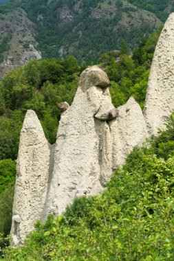 Muhteşem görünümünü Pyramides d'Euseigne İsviçre Alpleri'nde, Valais, İsviçre
