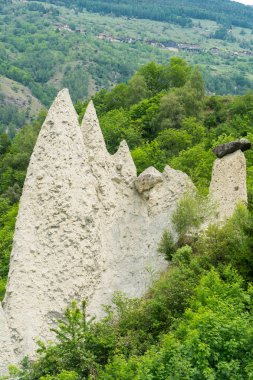 Muhteşem görünümünü Pyramides d'Euseigne İsviçre Alpleri'nde, Valais, İsviçre