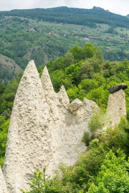 Muhteşem görünümünü Pyramides d'Euseigne İsviçre Alpleri'nde, Valais, İsviçre