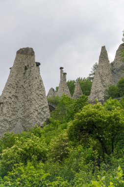 Muhteşem görünümünü Pyramides d'Euseigne İsviçre Alpleri'nde, Valais, İsviçre