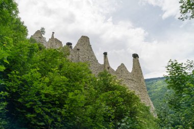 Muhteşem görünümünü Pyramides d'Euseigne İsviçre Alpleri'nde, Valais, İsviçre