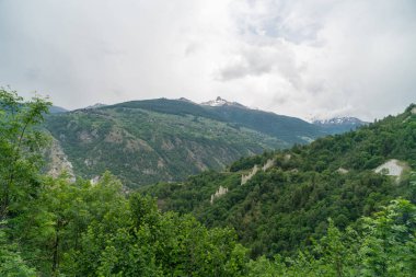 Muhteşem görünümünü Pyramides d'Euseigne İsviçre Alpleri'nde, Valais, İsviçre