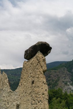 Muhteşem görünümünü Pyramides d'Euseigne İsviçre Alpleri'nde, Valais, İsviçre