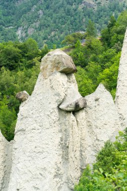 Muhteşem görünümünü Pyramides d'Euseigne İsviçre Alpleri'nde, Valais, İsviçre