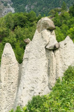 Muhteşem görünümünü Pyramides d'Euseigne İsviçre Alpleri'nde, Valais, İsviçre