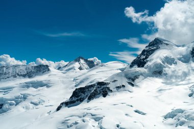 şanlı Mont Blanc - Alpler en yüksek Dağı ve Avrupa, Haute-Savoie, Fransa'nın en yüksek