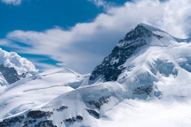 Güzellikler şanlı Mont Blanc - Alpler en yüksek Dağı ve Avrupa, Haute-Savoie, Fransa'nın en yüksek