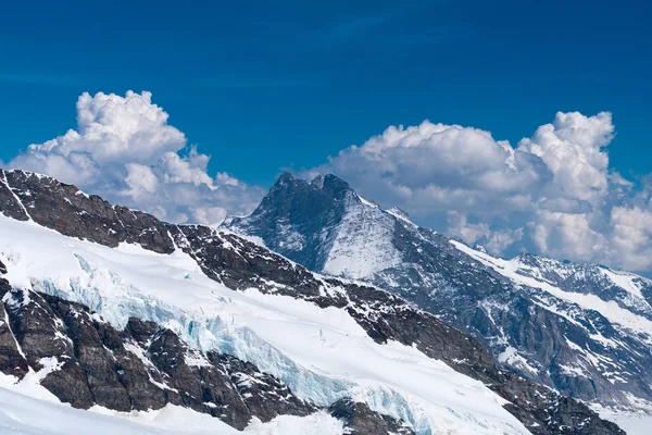 Magnifique Panorama Glorieux Mont Blanc Haute Montagne Des Alpes Haute — Photo