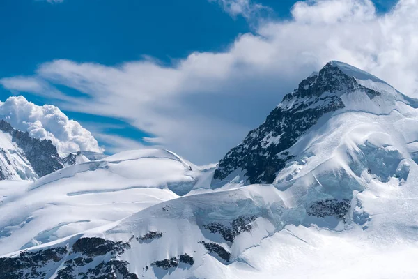 Magnifique Panorama Glorieux Mont Blanc Haute Montagne Des Alpes Haute — Photo