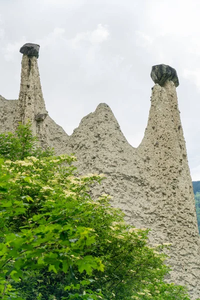 Vista Espetacular Das Pirâmides Euseigne Nos Alpes Suíços Valais Suíça — Fotografia de Stock