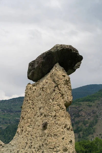 Vista Espetacular Das Pirâmides Euseigne Nos Alpes Suíços Valais Suíça — Fotografia de Stock