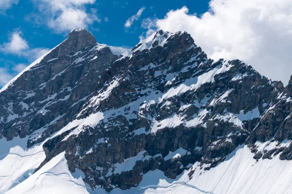 Vue Spectaculaire Sur Montagne Jungfrau Les Quatre Mille Mètres Sommets — Photo