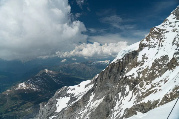 Valle Chamonix Desde Aiguille Midi Montaña Mont Blanc Alta Saboya —  Fotos de Stock