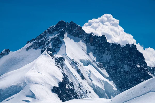 Slavný Mont Blanc Nejvyšší Hora Alpách Nejvyšší Evropě Horní Savojsko — Stock fotografie