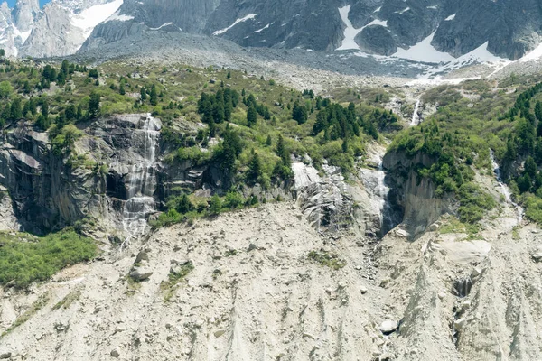 Increíble Vista Montaña Con Fondo Azul Cielo Nublado — Foto de Stock