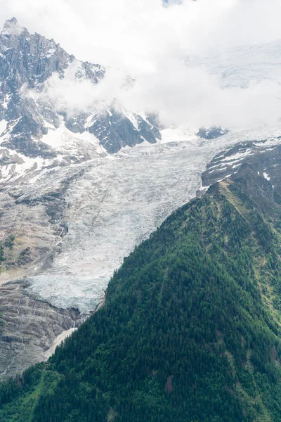 Gyönyörű Panoráma Grandes Jorasses Dent Geant Csodálatos Mont Blanc Blanc — Stock Fotó