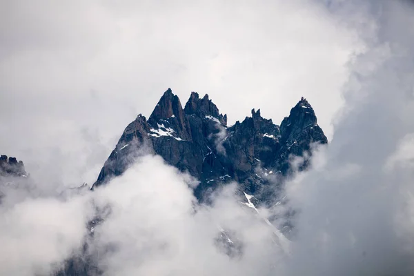 Hermoso Panorama Estación Montaña Aiguille Midi 3842 Chamonix Mont Blanc —  Fotos de Stock