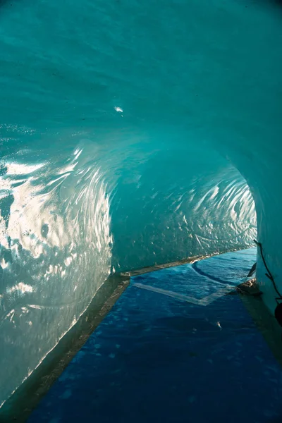 Vista Interior Glaciar Mer Glace Alpes Franceses Perto Chamonix Haute — Fotografia de Stock