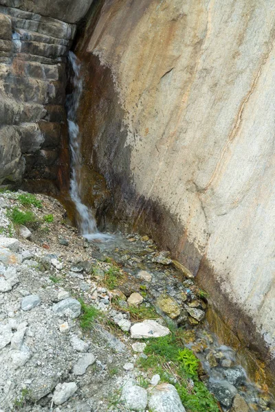 Θεαματικό Πανόραμα Της Mer Glace Aiguille Dru Και Aiguille Verte — Φωτογραφία Αρχείου