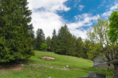 Mont Blanc, Les Houches, Haute-Savoie, Fransa 'ya karşı Pointe de Lapaz Dağı' ndaki Parc de Merlet